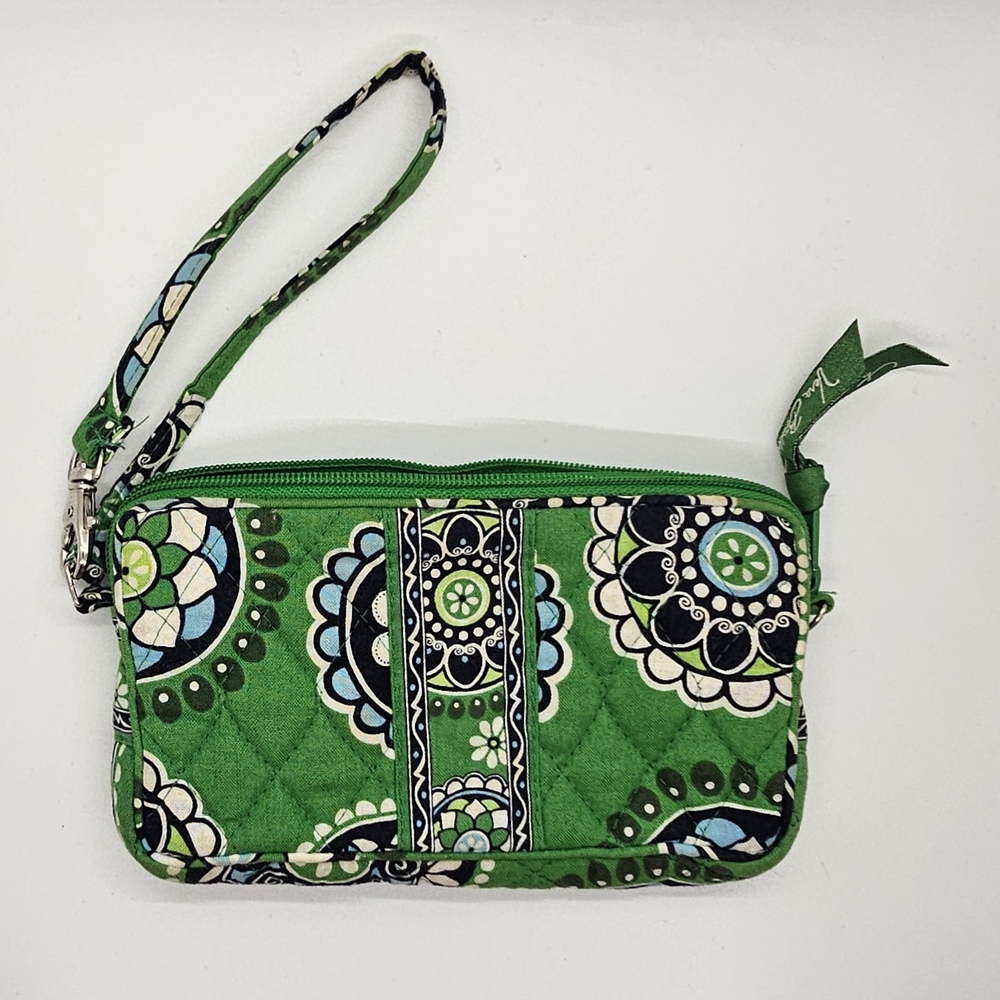 Vera Bradley Green Patterned Wristlet
